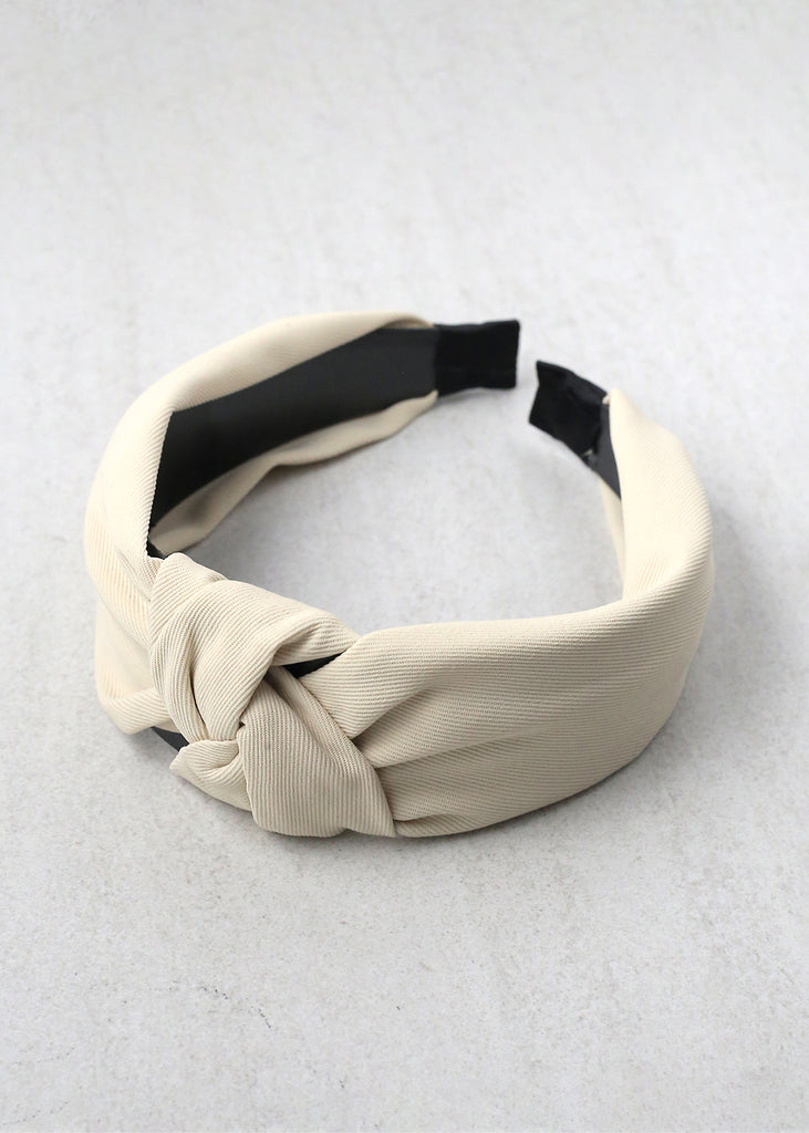 Pastel Knot Headband Cream HAIR - Shop Miss A