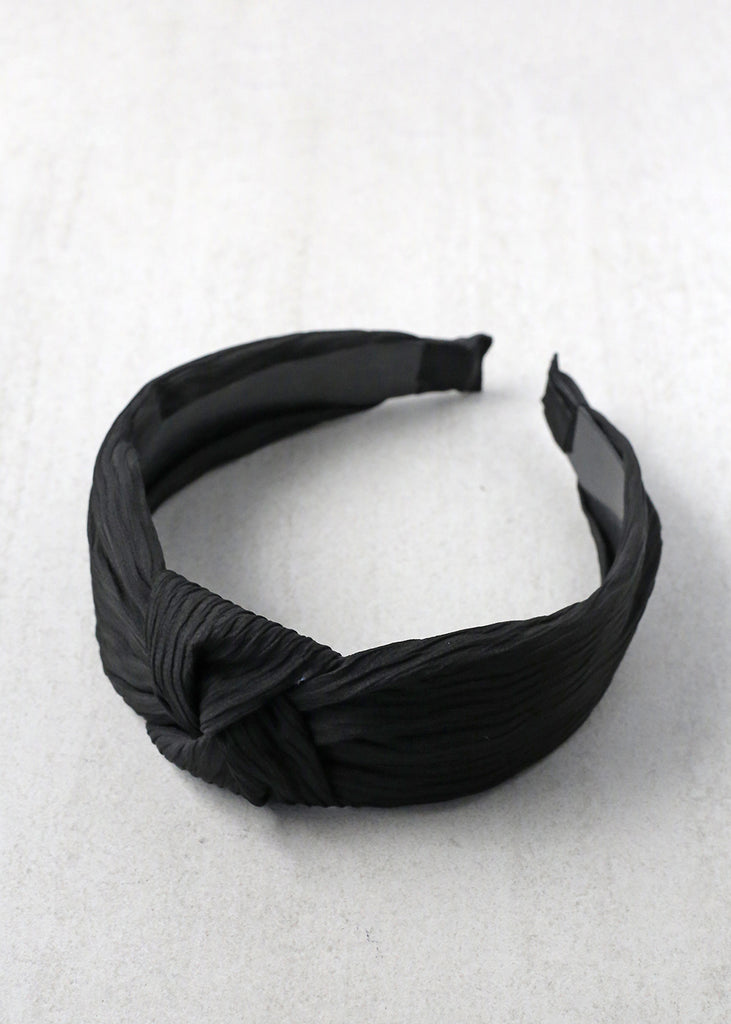 Textured Knot Headband Black HAIR - Shop Miss A