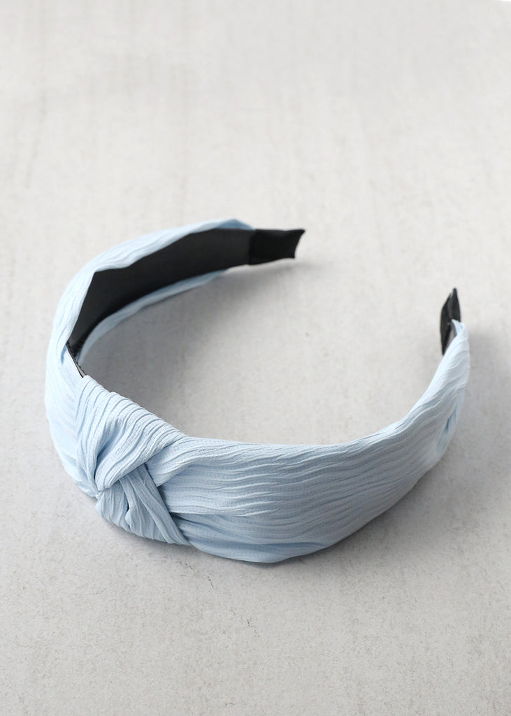 Textured Knot Headband Blue HAIR - Shop Miss A