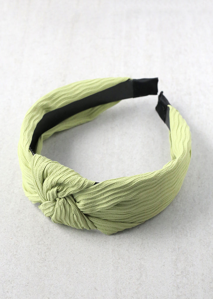 Textured Knot Headband Green HAIR - Shop Miss A