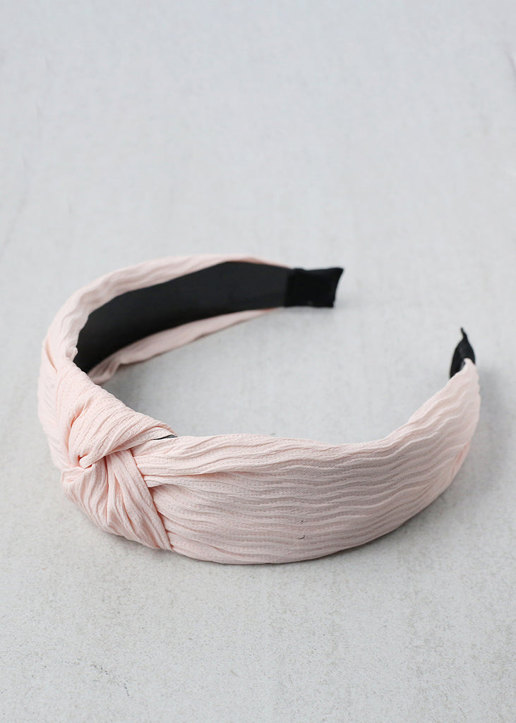 Textured Knot Headband Pink HAIR - Shop Miss A