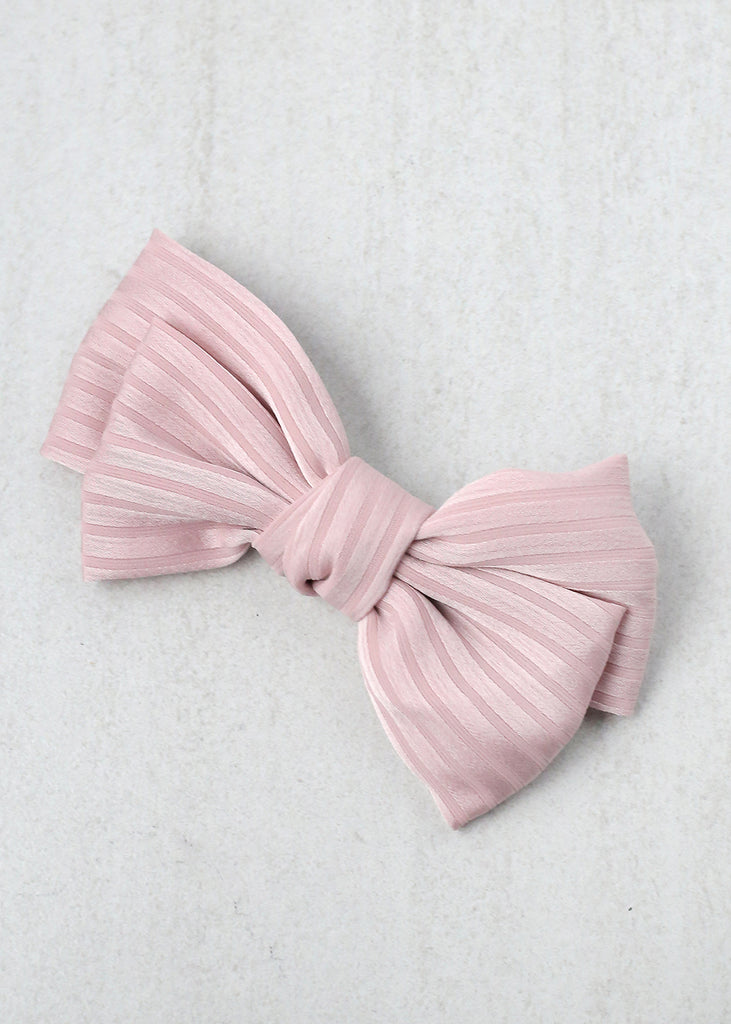 Hair Bow Barrette Pink HAIR - Shop Miss A