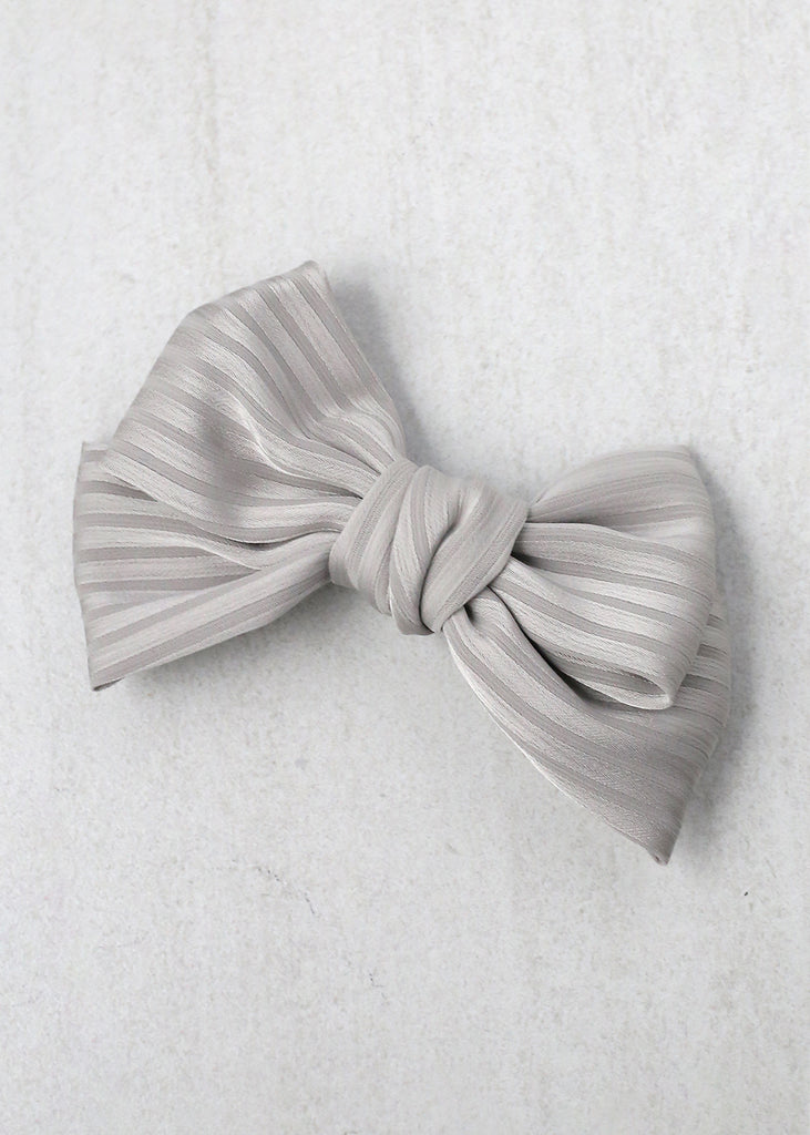 Hair Bow Barrette Gray HAIR - Shop Miss A