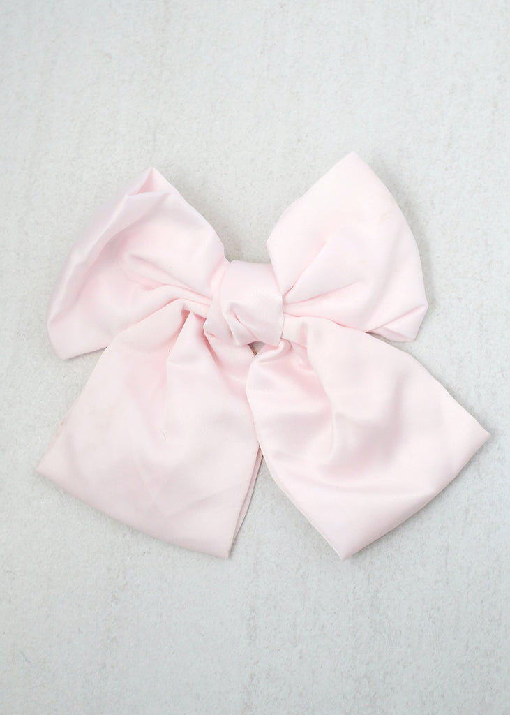 Soft Bow Hair Clip Light Pink HAIR - Shop Miss A