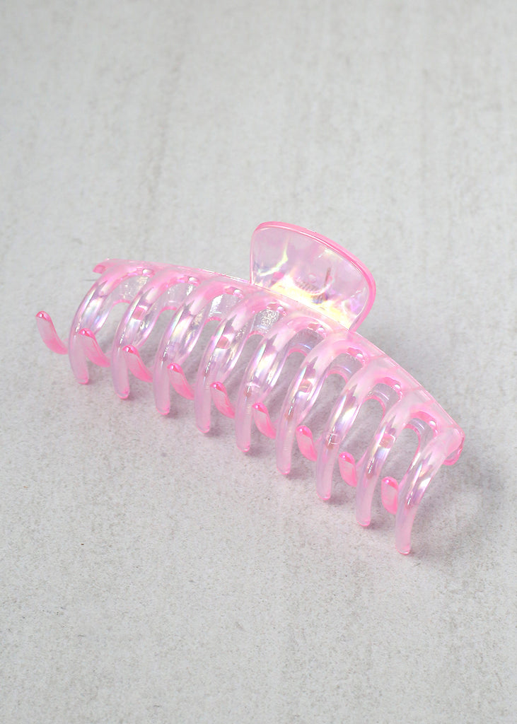 Large Clear Jaw Clip Pink HAIR - Shop Miss A