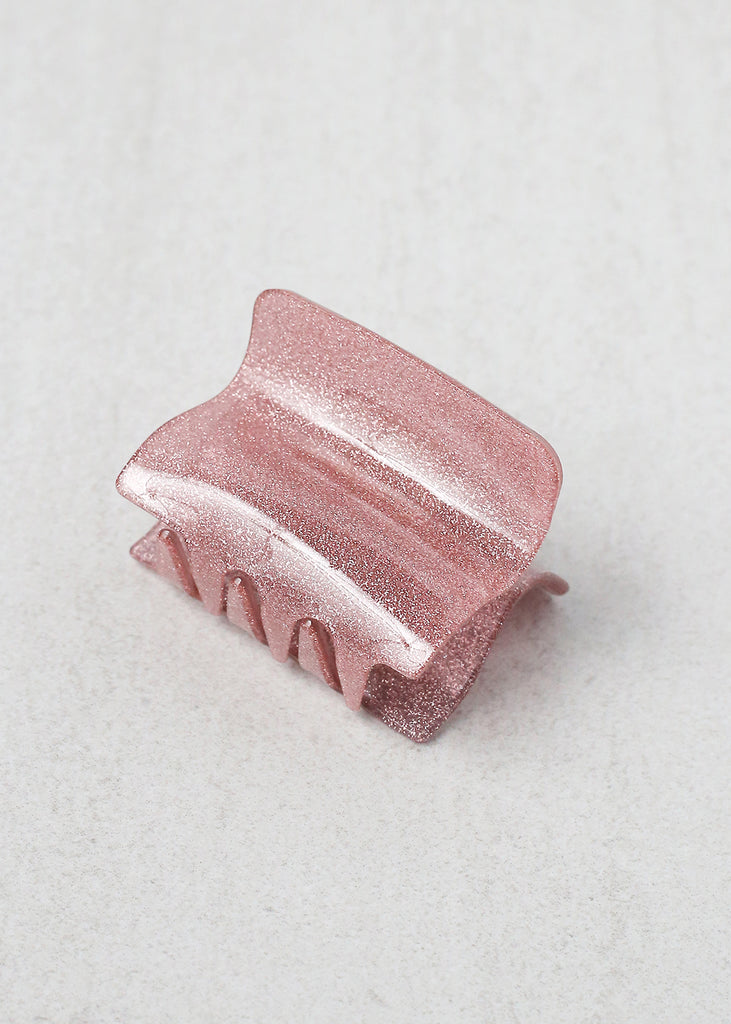 Small Glitter Jaw Hair Clip Pink HAIR - Shop Miss A