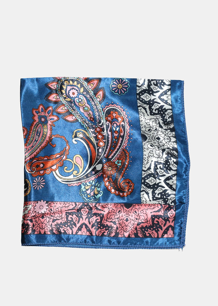 Paisley Print Headscarf Dark Teal HAIR - Shop Miss A