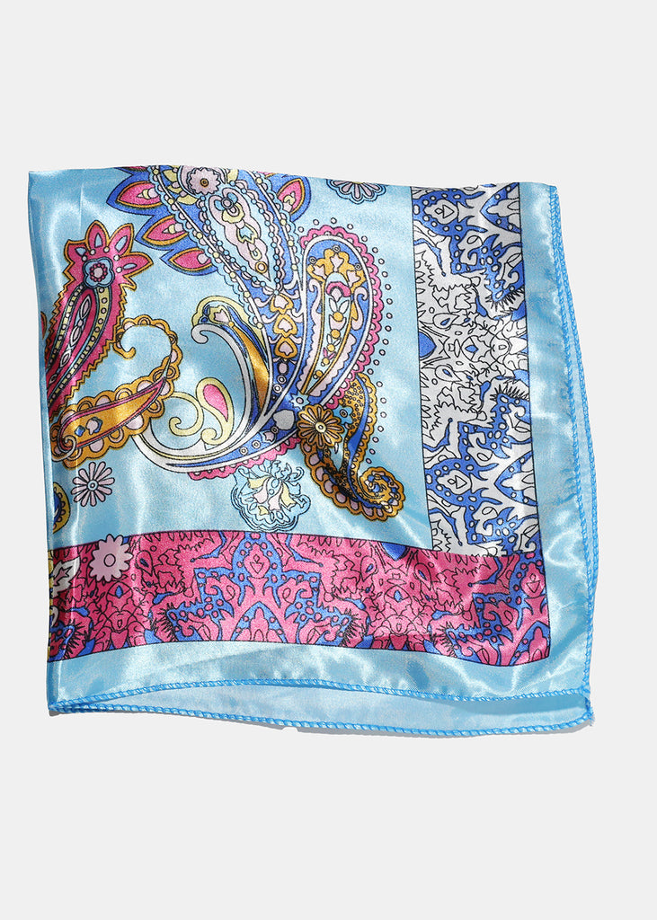 Paisley Print Headscarf Blue HAIR - Shop Miss A