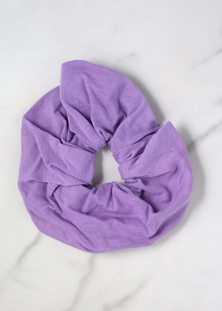 Soft Vibrant Hair Scrunchies Purple HAIR - Shop Miss A