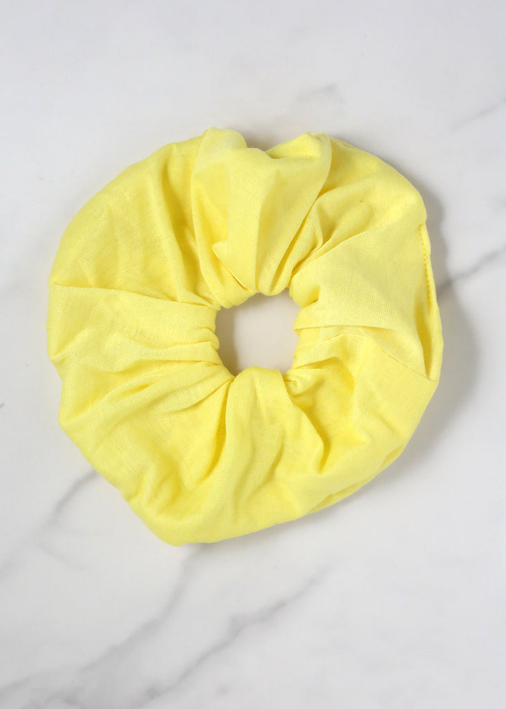 Soft Vibrant Hair Scrunchies Yellow HAIR - Shop Miss A