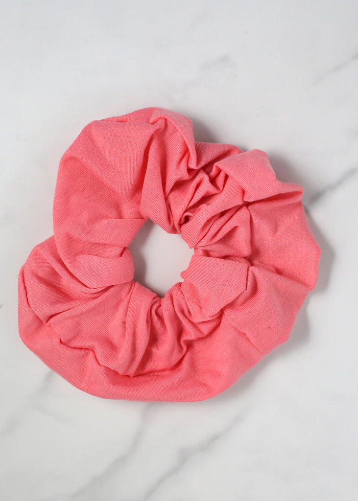 Soft Vibrant Hair Scrunchies Salmon Rose HAIR - Shop Miss A