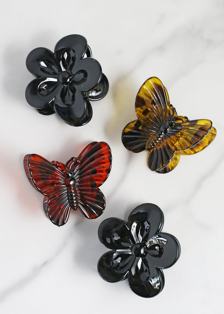 2 PC Butterfly & Flower Hair Clip HAIR - Shop Miss A