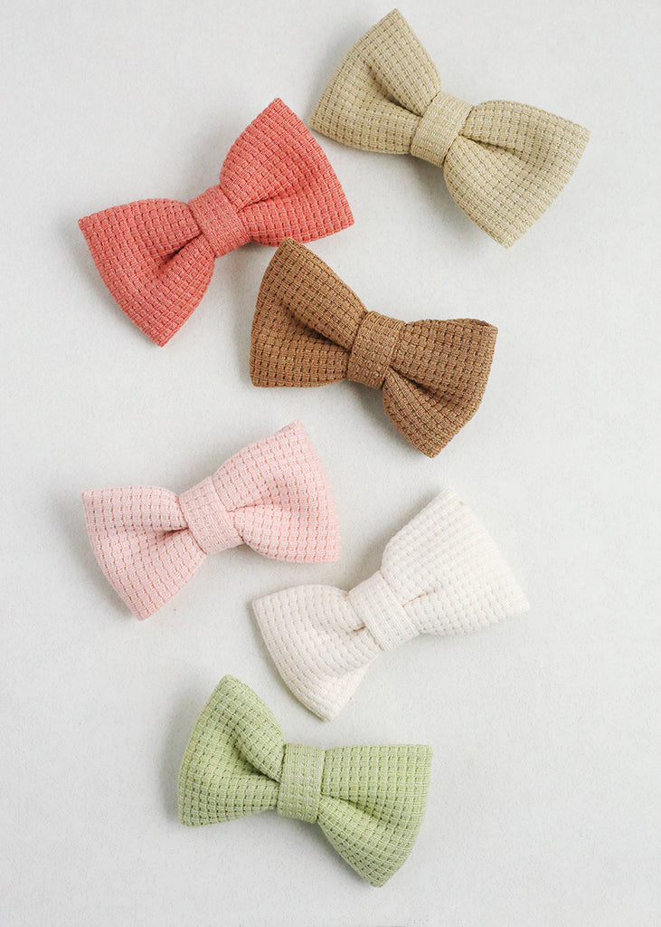 3 Piece Small Bow Hair Clips HAIR - Shop Miss A