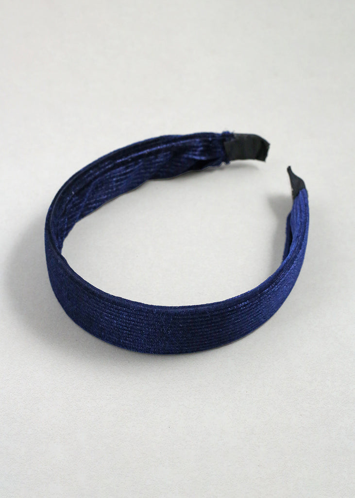 Classic Velvet Hairband Navy HAIR - Shop Miss A