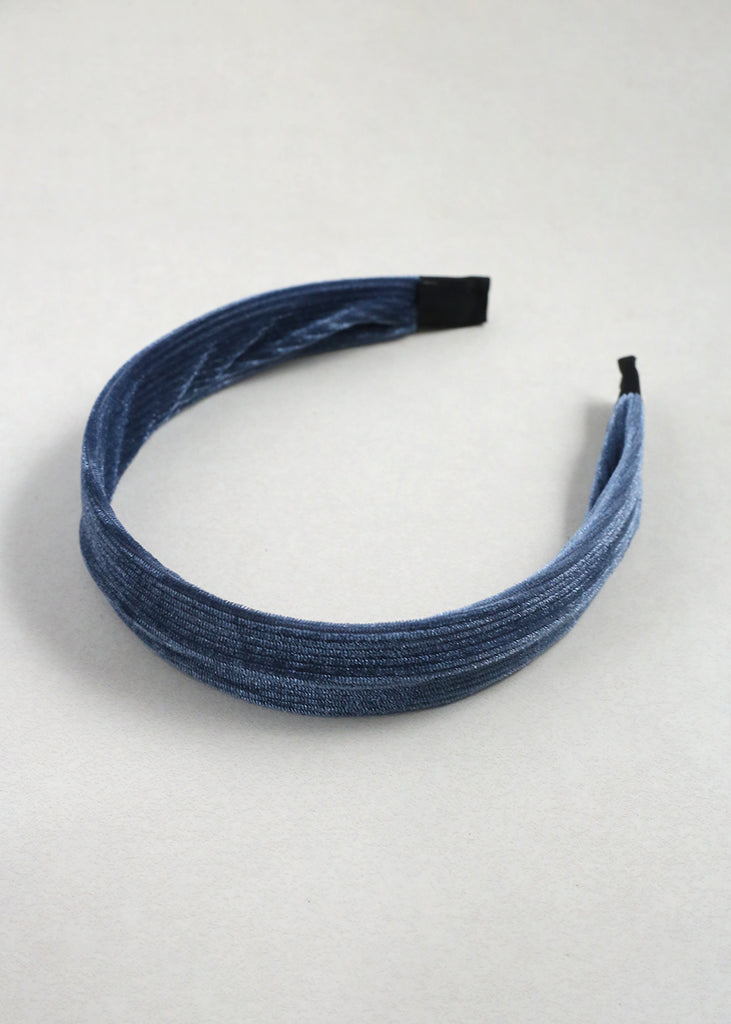 Classic Velvet Hairband Blue HAIR - Shop Miss A