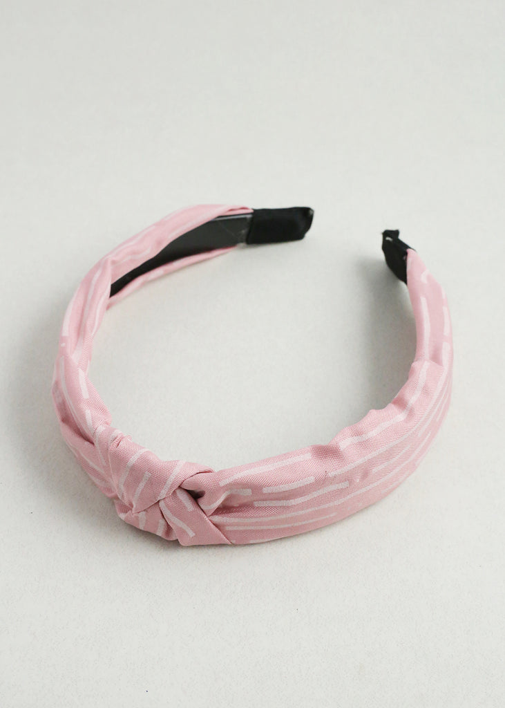 Chic Knotted Headband Pink HAIR - Shop Miss A