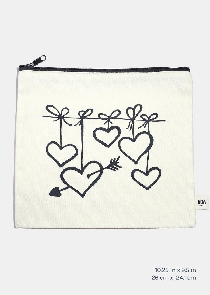 AOA Large Canvas Bag - Heart of Hearts  COSMETICS - Shop Miss A