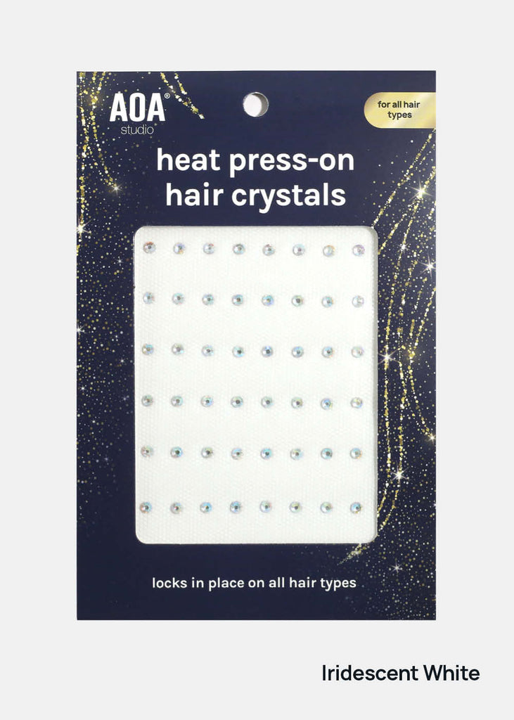 AOA Heat Press-On Hair Crystals Iridescent White COSMETICS - Shop Miss A