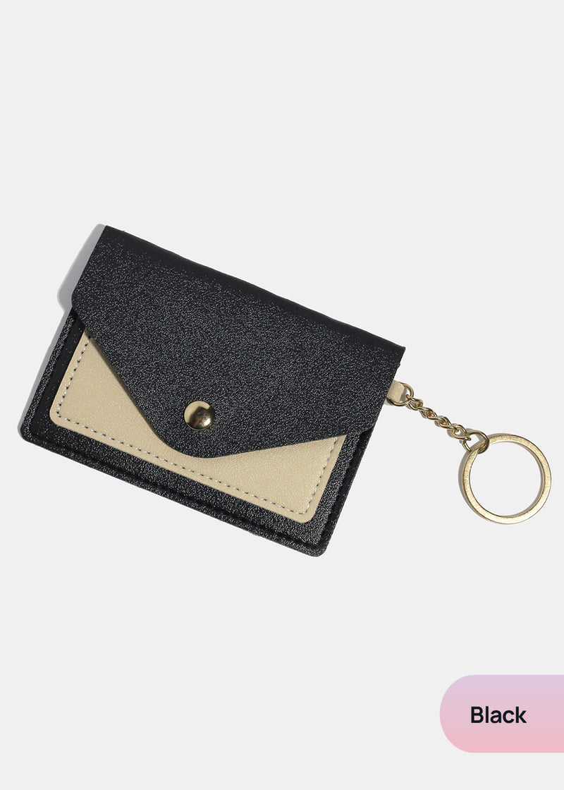 Leather Envelope Keychain Wallet