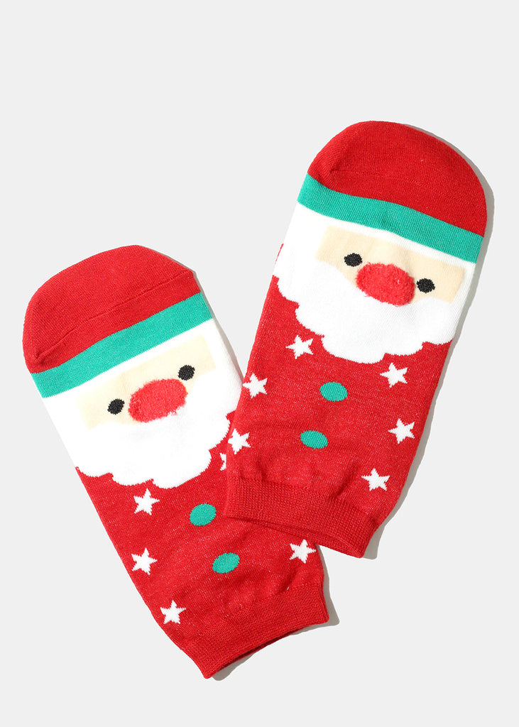 Christmas Design Socks Santa/red ACCESSORIES - Shop Miss A