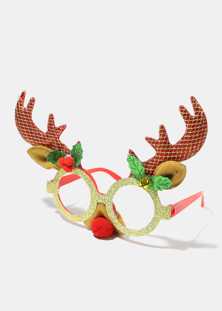 Gold and Red Antler Glasses  ACCESSORIES - Shop Miss A