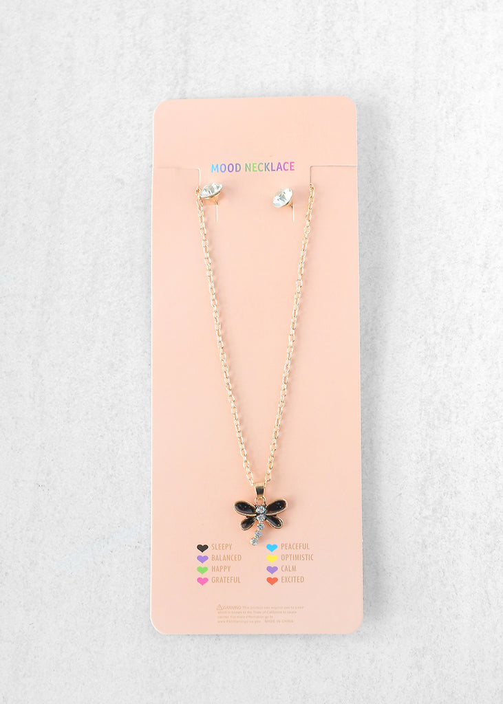 Mood Necklace - Dragonfly Gold JEWELRY - Shop Miss A