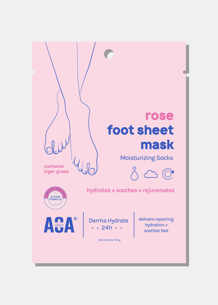 AOA Skin Rose Foot Sheet Mask Skincare - Shop Miss A