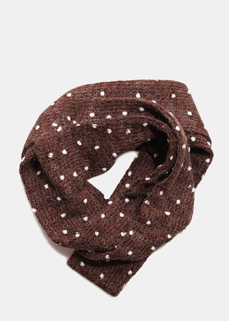 Polka Dot Scarf Brown ACCESSORIES - Shop Miss A