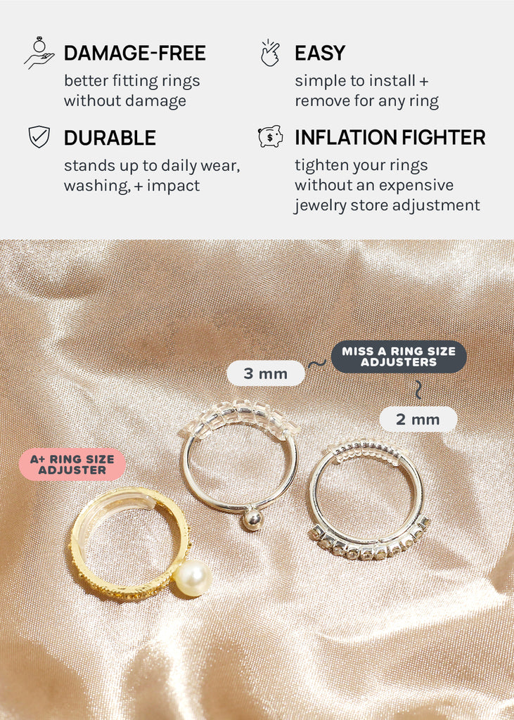 Ring Adjuster Ring Size Adjustment Pad Transparent Ring Invisible Adjuster  For Loose Rings Wedding Rings Essential - Temu Philippines