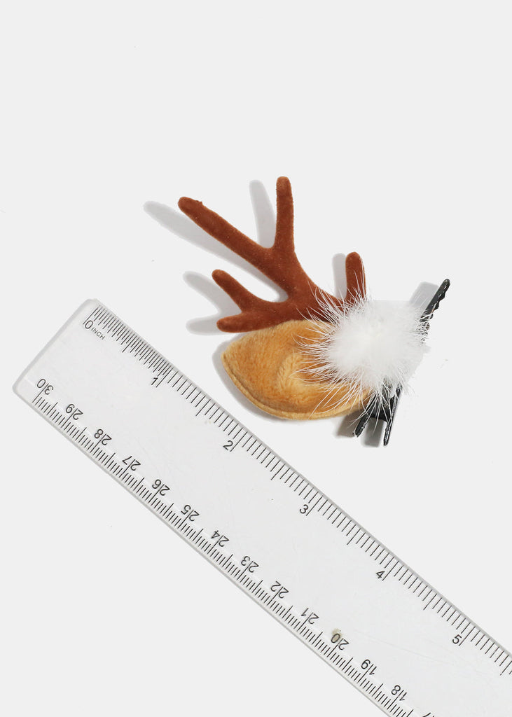 Miss A Christmas Hair Clips - Fur Antlers  HAIR - Shop Miss A