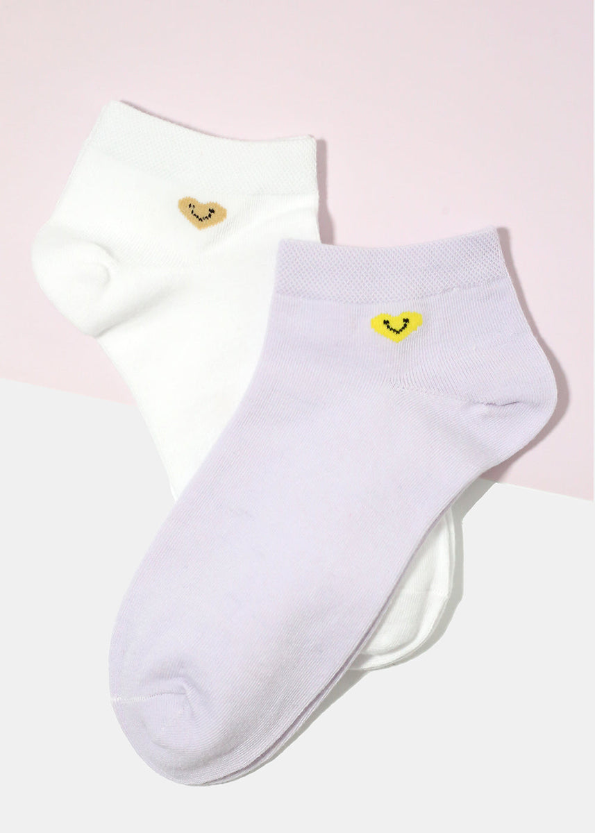 Smile Heart Print Low Cut Socks – Shop Miss A
