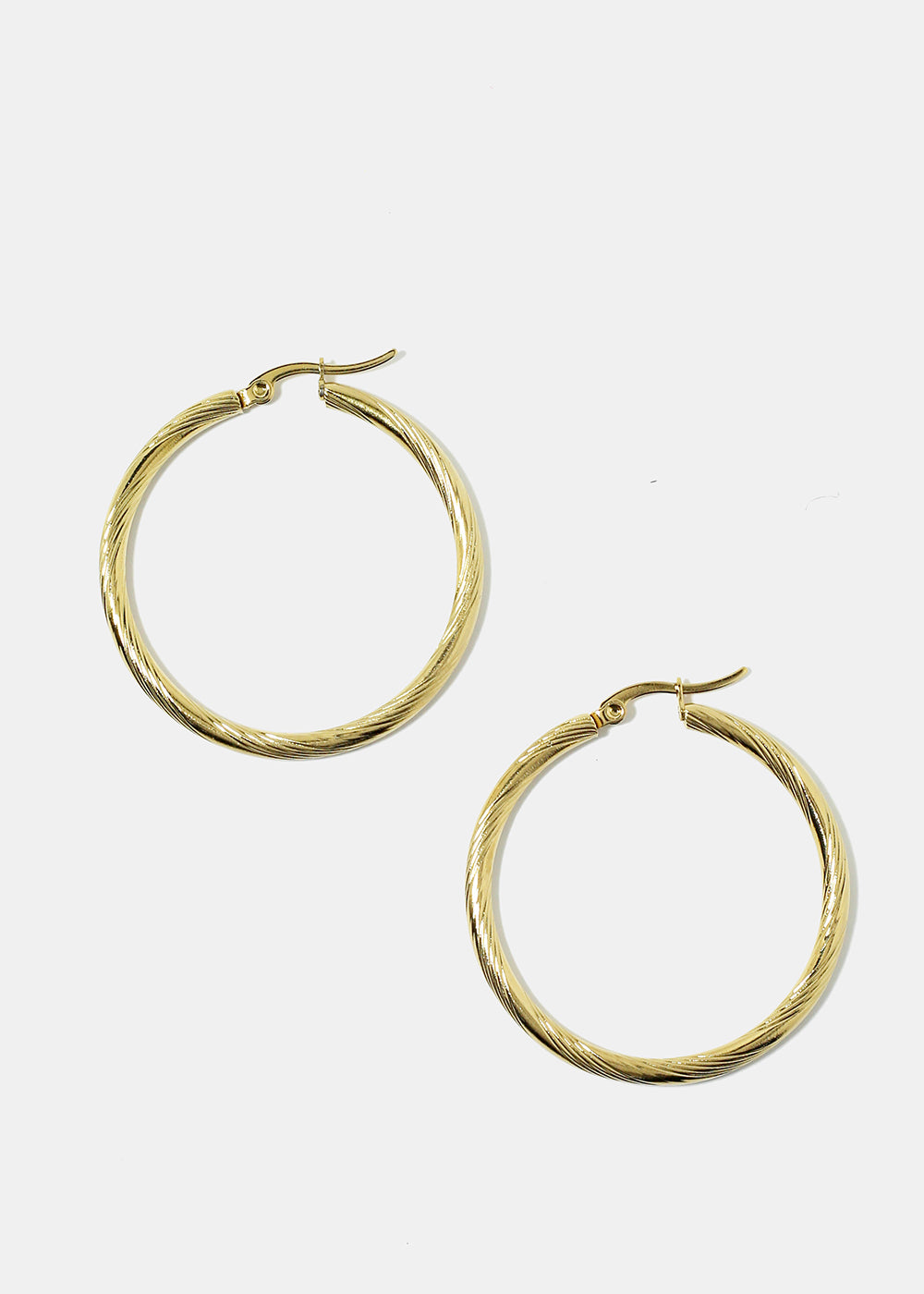 Medium Size Textured Hoop Earrings – Shop Miss A