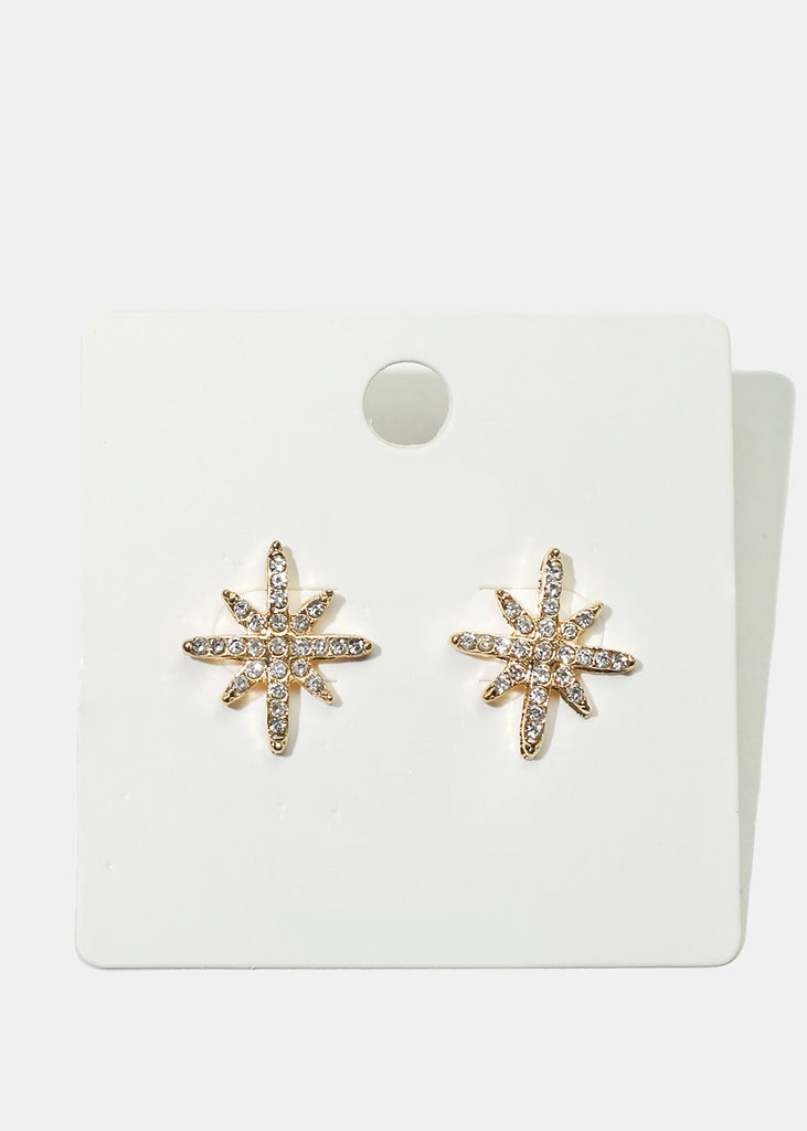 Star Stud Earrings Rhinestones JEWELRY - Shop Miss A