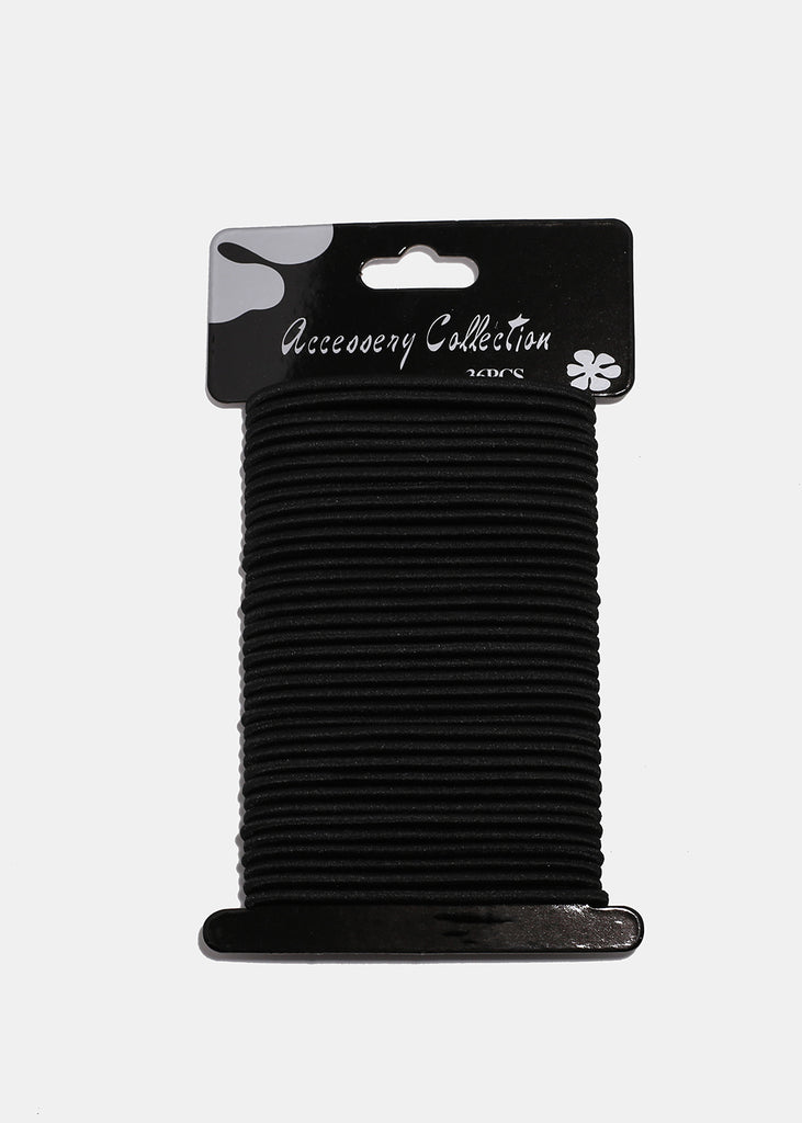 36 Piece Thin Black Hair Ties  HAIR - Shop Miss A