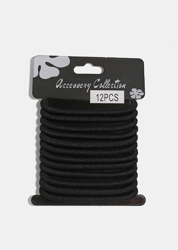 12-Piece Thick Black Hair Ties  HAIR - Shop Miss A