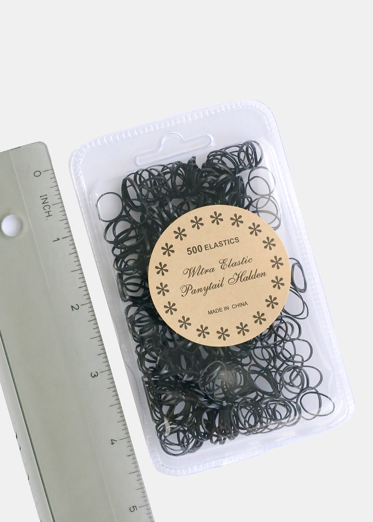 500 Piece Black Hair Elastics  HAIR - Shop Miss A