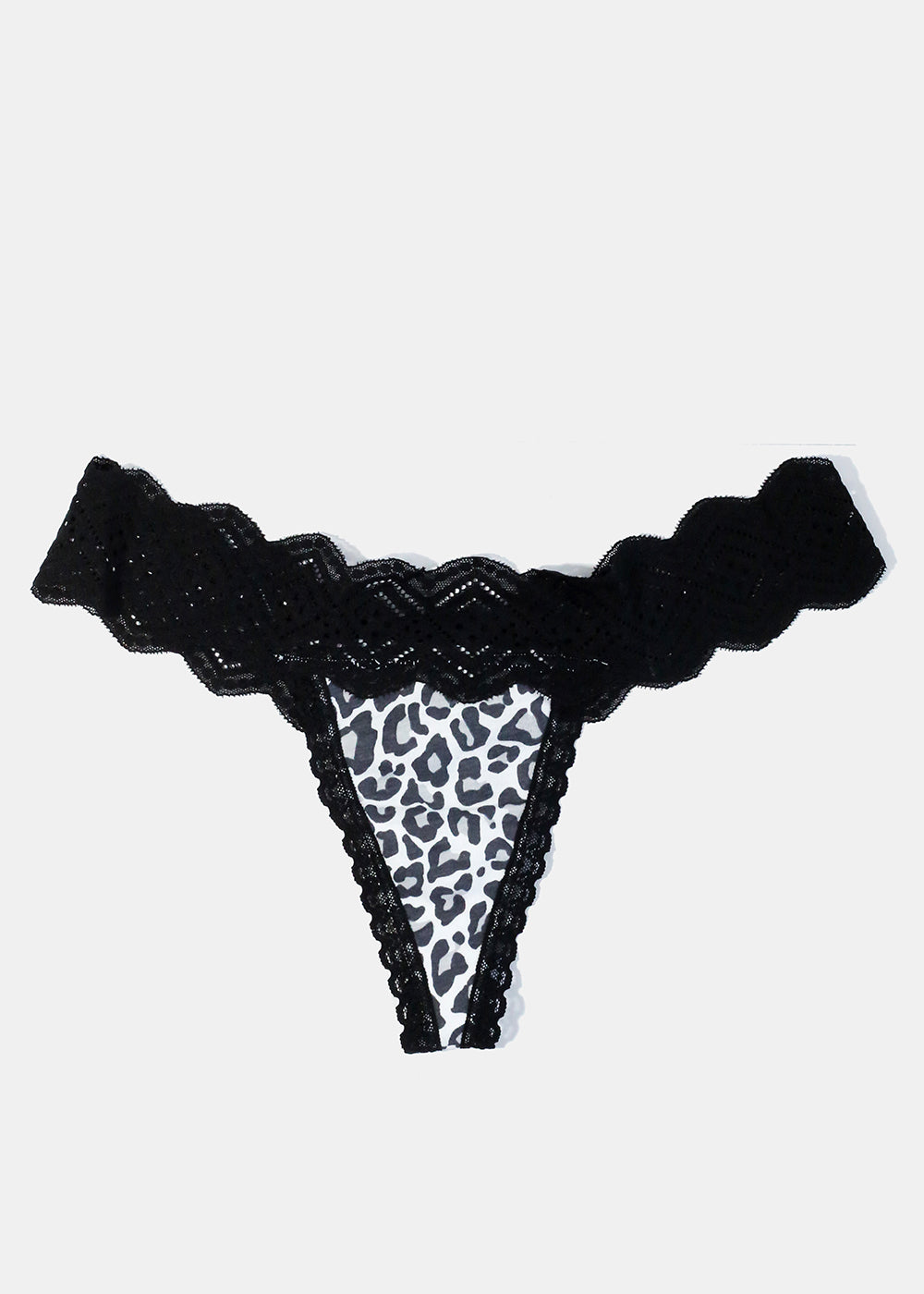 Animal Print Black Lace Thong – Shop Miss A