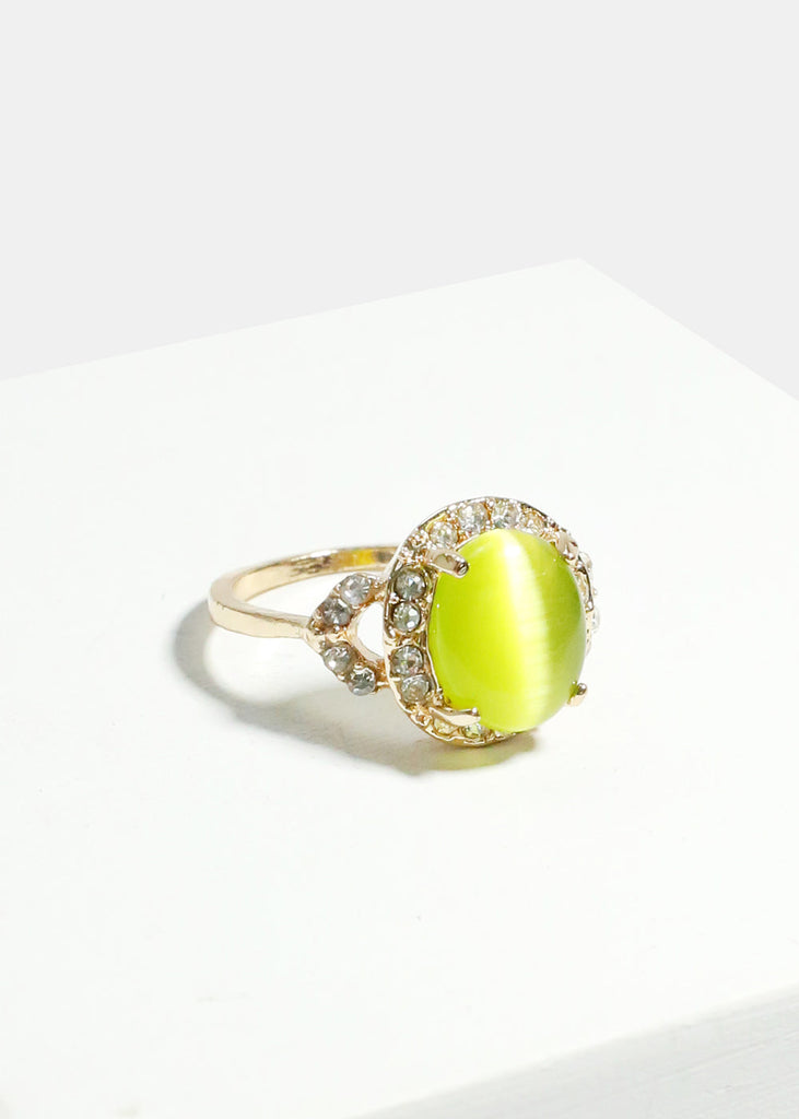 Vintage Unique Stone Ring Green JEWELRY - Shop Miss A