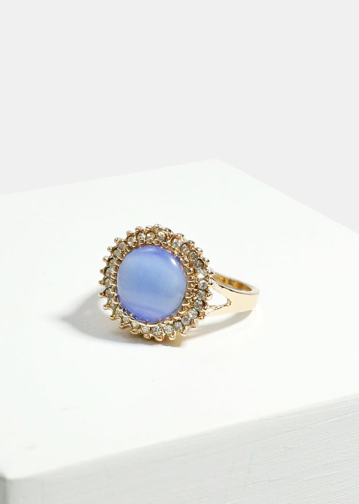 Vintage Unique Stone Ring Blue JEWELRY - Shop Miss A