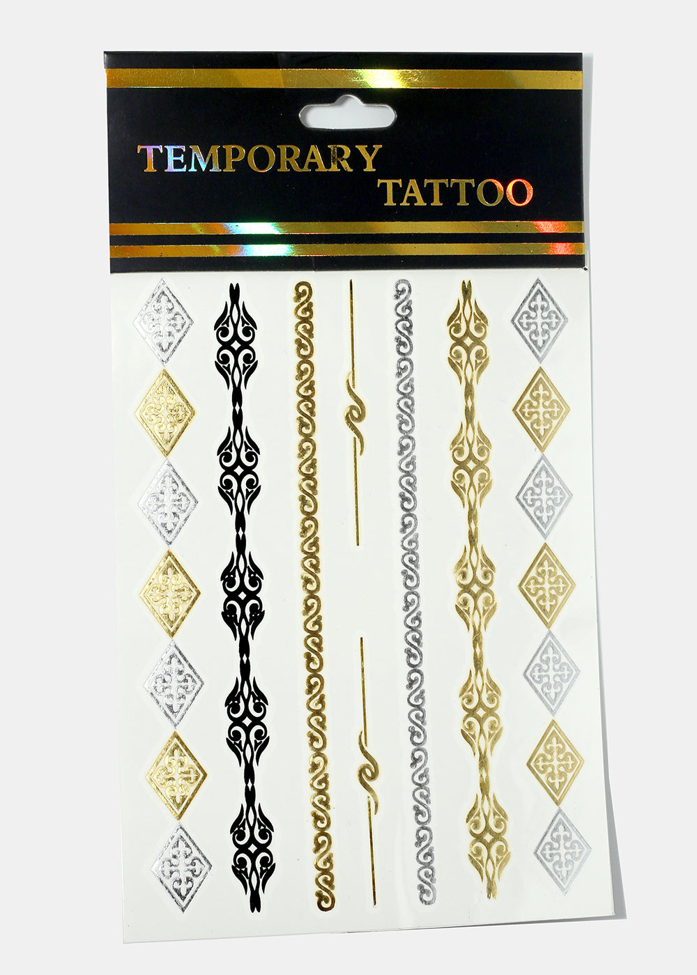 HOWAF 9 Sheets Gold Temporary tattoos, Gold Tattoos Temporary Metallic –  EveryMarket