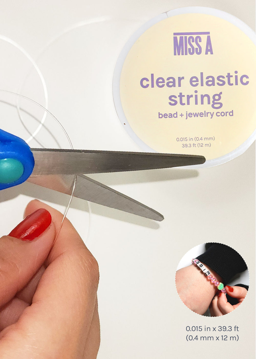 Clear Elastic String for Bracelets, Durable & Strong Bead Thread